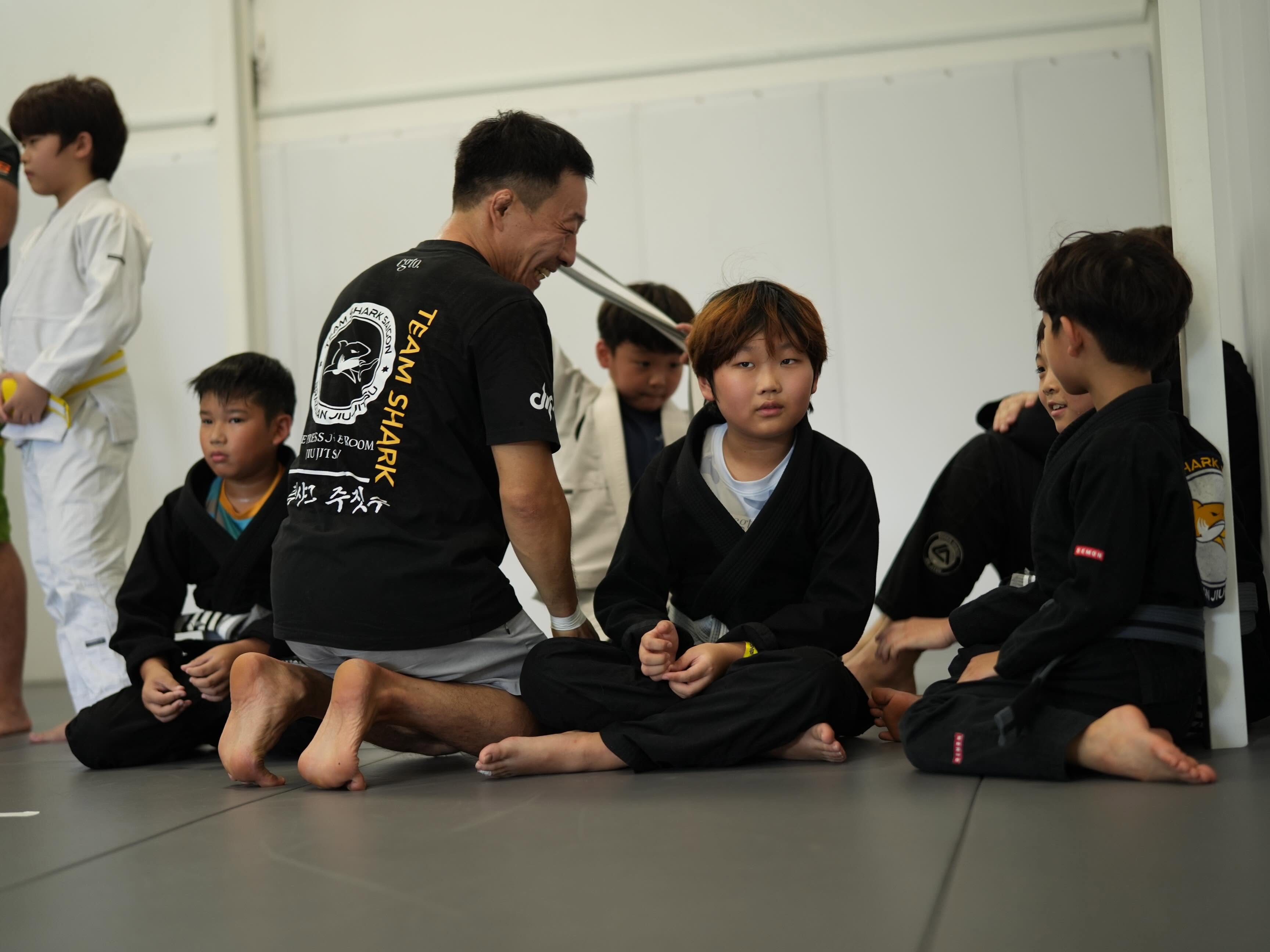 Kids BJJ class at Team Shark Saigon